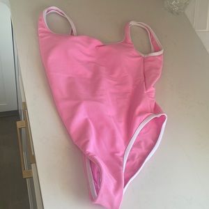 Large pink LainSnow one piece swimsuit.  NWOT.